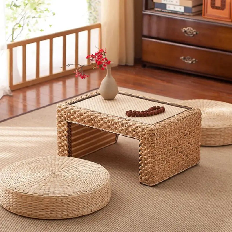 Almofada de Meditação Tatami Rattan Natural